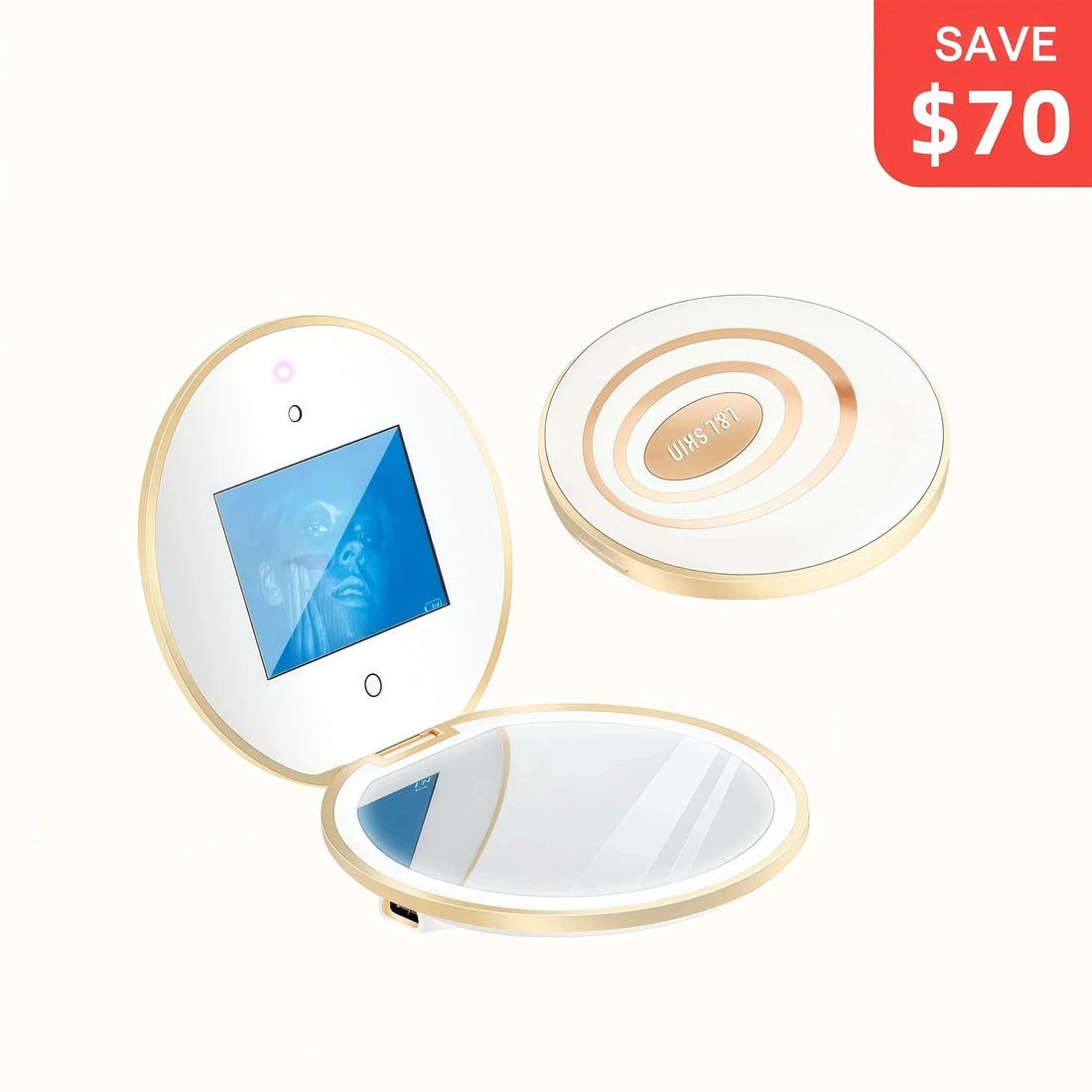 UVMagic Sunscreen Check LED Makeup Mirror